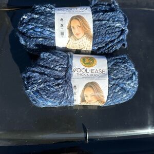 Lion Brand Wool-Ease Thick & Quick Yarn in Blue